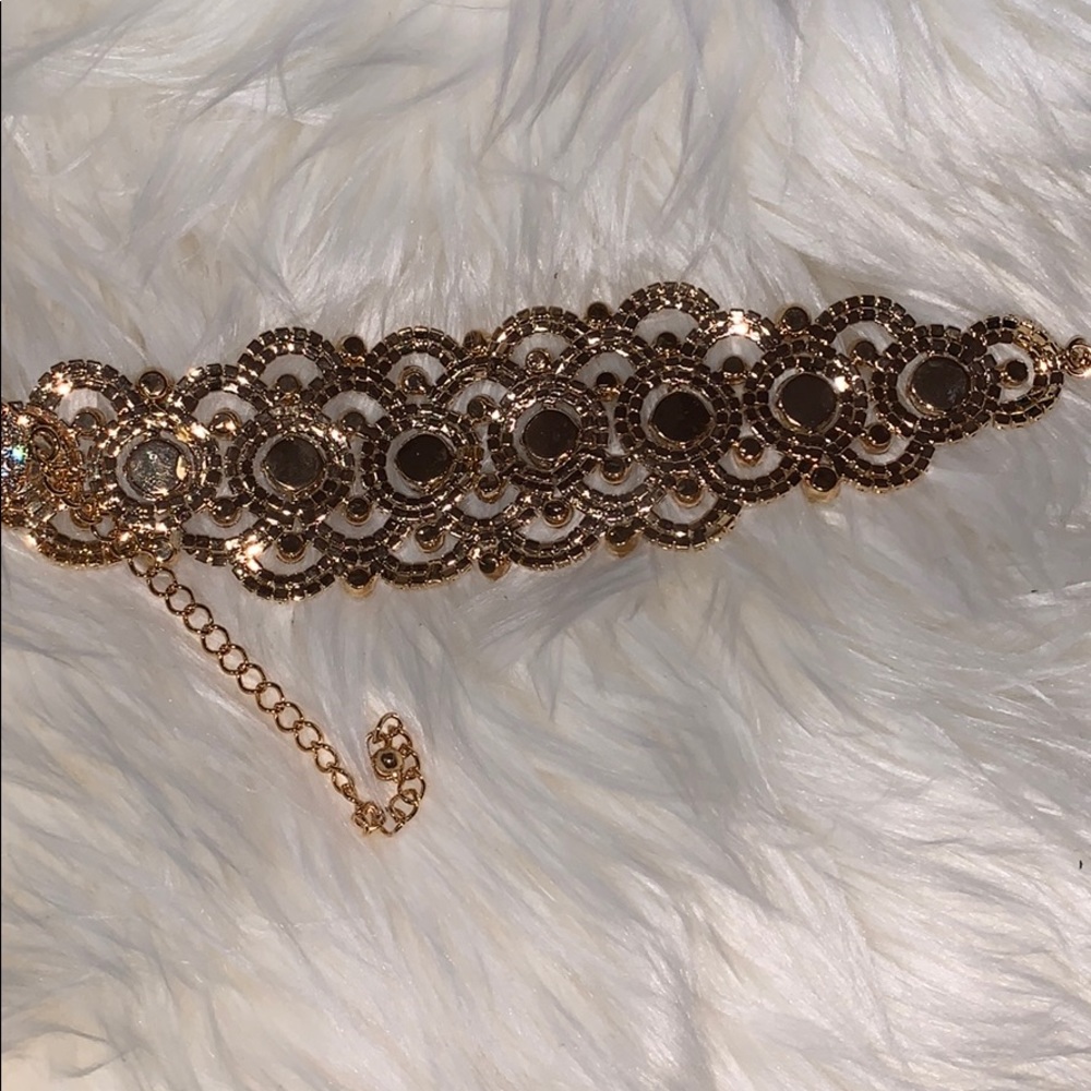 Bohemian color gem choker necklace - Picture 2 of 3